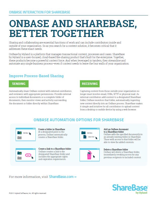 OnBase And ShareBase Better Together Kyocera Software Document Management Thumb, Procopy, Inc., Bergen County, New Jersey
