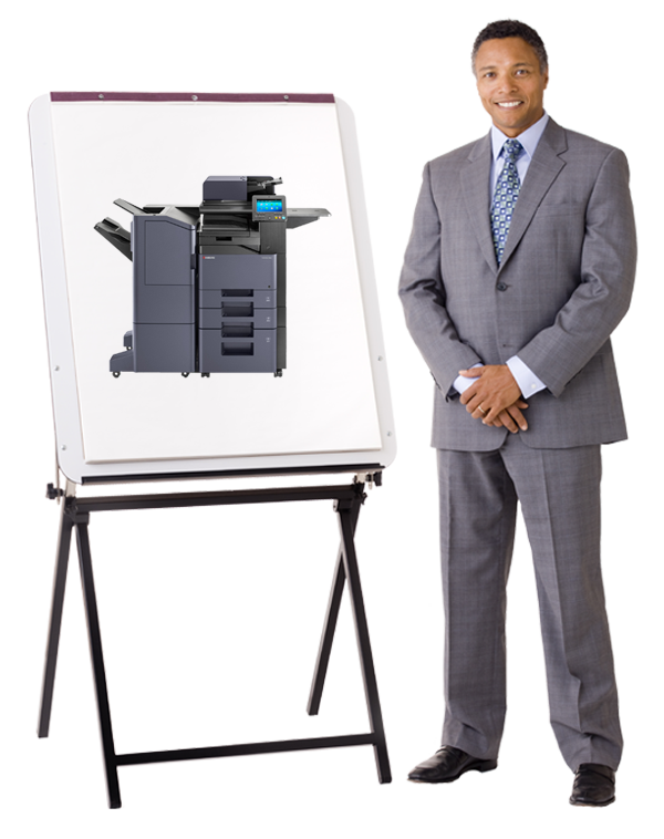 Taskalfa Working Businessman Easel Training Kyocera, Procopy, Inc., Bergen County, New Jersey